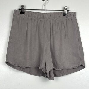 Haven Well Within gray 100% cupro elastic waist lounge pajama shorts, small.